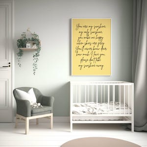 Brighten Up Your Nursery with Sunny Wall Art - Instant Download, You Are My Sunshine Nursery Decor, Sun Wall Art Digital Download, Kids Room
