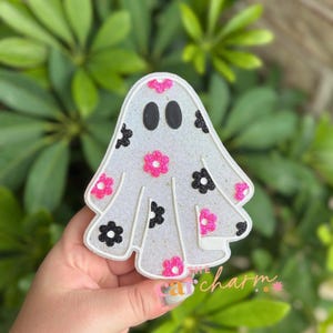 Floral Ghost Car Freshie: Handmade Fall Air Freshener