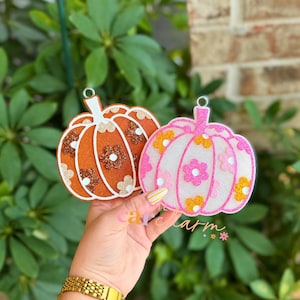 Floral Pumpkin Freshie | Car Freshie | Fall Car Air Freshener | Car Accessory | Freshy | Fall Freshie