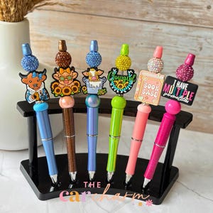 Beaded Pen | Highland Cow Pen | Western Pen | Book Babe Pen | Multiple Personalities Pen | Refillable Ink | Choose Your Style | Gift for Her
