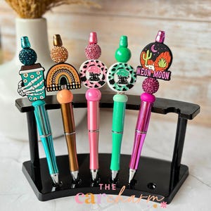 Beaded Pen | Western Beaded Pen | Neon Moon Pen | Cute Pen for Her | Western Gift Idea | Desk Accessory | Aesthetic Writing Pen
