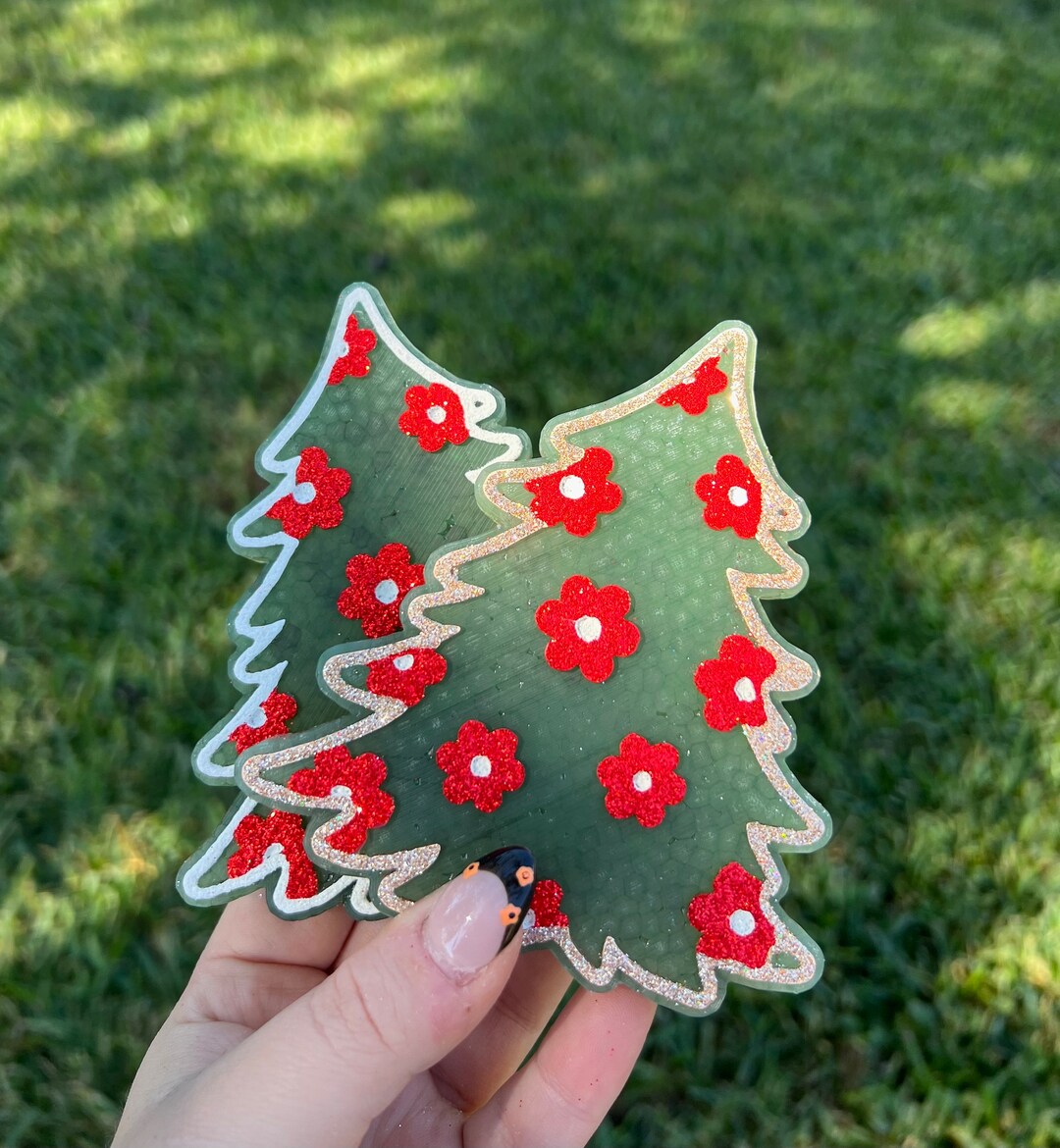 Floral Christmas Tree Freshie Car Freshie Freshy Etsy