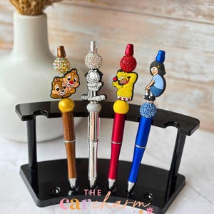 Beaded Pen | Refillable Ink Pen | Cartoon-Inspired Pen | Character Pens | Fun Office Gift