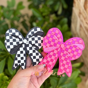 Checkered Bow Freshie | Car Freshie | Car Air Freshener | Car Accessory | Freshy | Bow Freshie