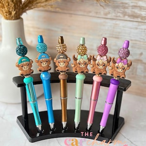 Highland Cow Beaded Pen | Cute Beaded Pen | Cow Themed Pen | Unique Beaded Pen | Cow Pen Accessory | Trendy Beaded Pen | Aesthetic Cow Pen