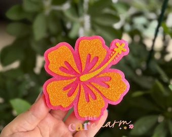 Car Freshie | Car Air Freshener | Car Accessory | Freshy | Hibiscus Flower | Tropical Freshie | Summer Freshie