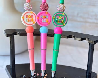 Beaded Pen | Mom Club Pen | Cute Pen for Moms | Gifts for Mom | Mom Life Gift | Beaded Office Pen | Desk Accessory | Aesthetic Writing Pen