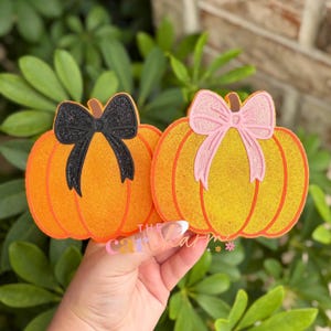 Car Freshie | Fall Freshie | Pumpkin Freshie | Car Air Freshener | Pumpkin Bow | Coquette Car Accessory | Cute Fall Freshy