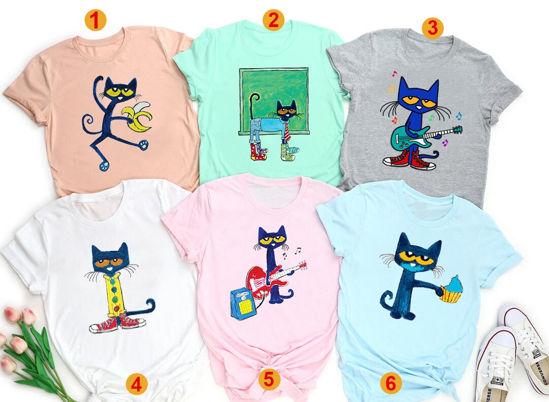 Pete the Cat Shirt Pete Group Shirt Back to School Shirt Etsy