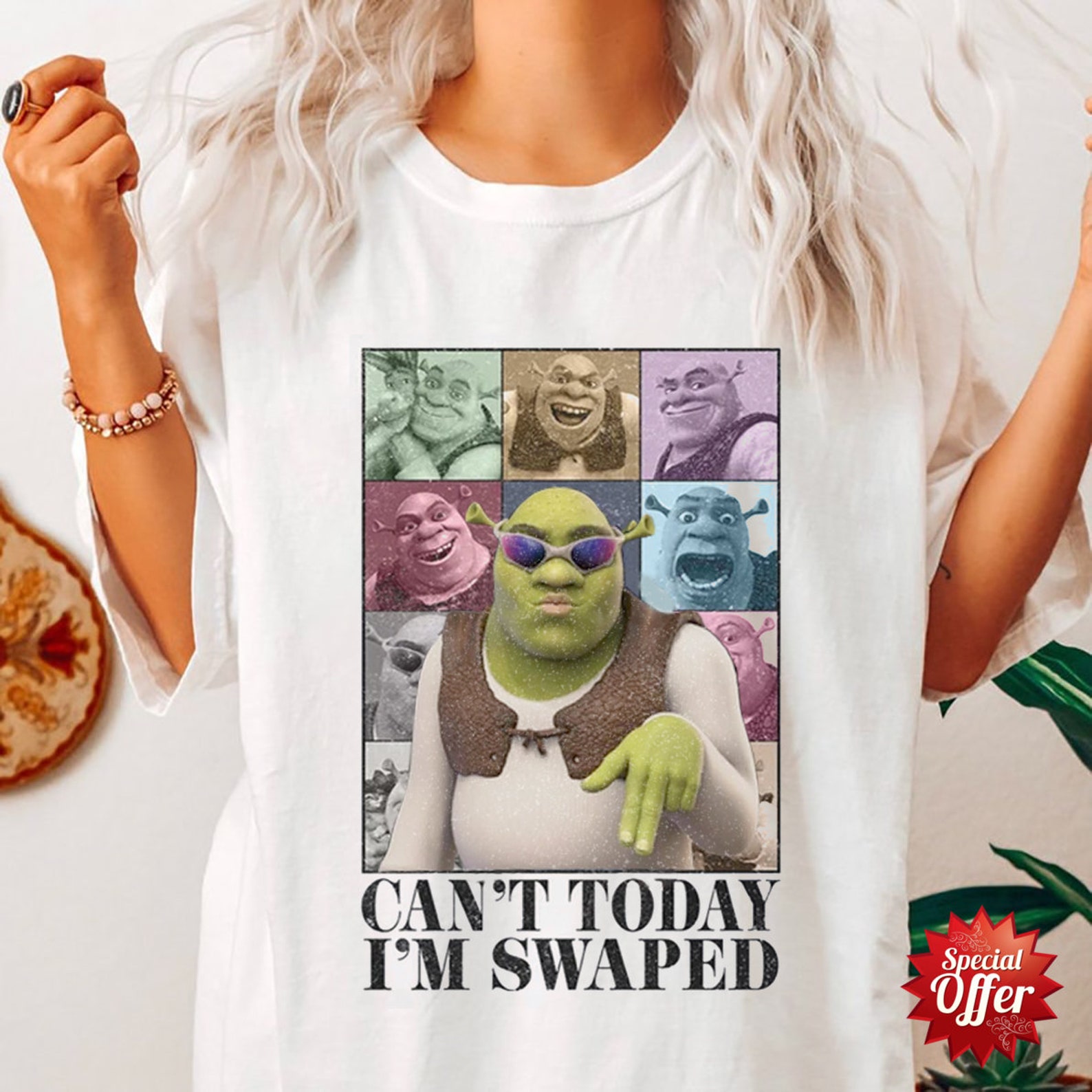 Shrek Meme Funny Shirt Can't Today I'm Swamped Eras - Etsy Canada