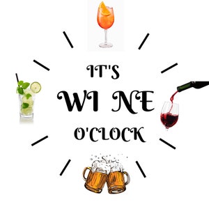 wine o'clock orologio da parete