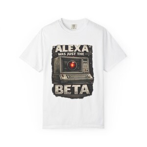 Retro Sci-Fi AI T-Shirt, Smart Speaker Beta Graphic Tee