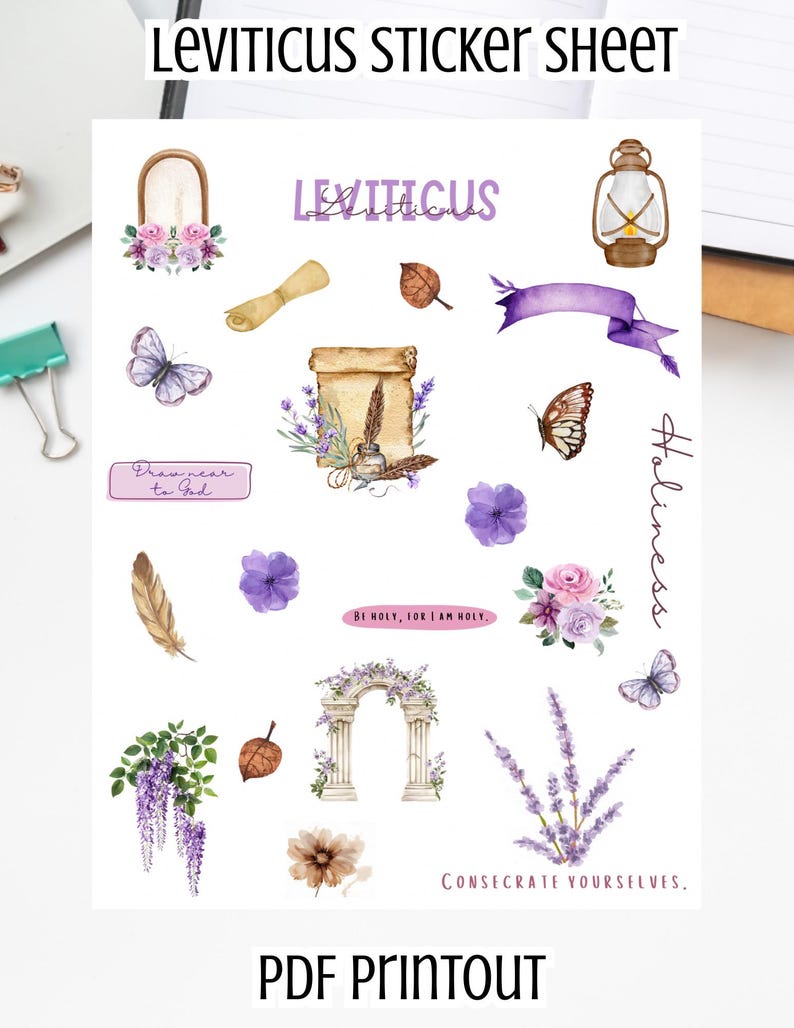 Leviticus Lettering Printable Bible Journaling Stickers LEVITICUS - Etsy