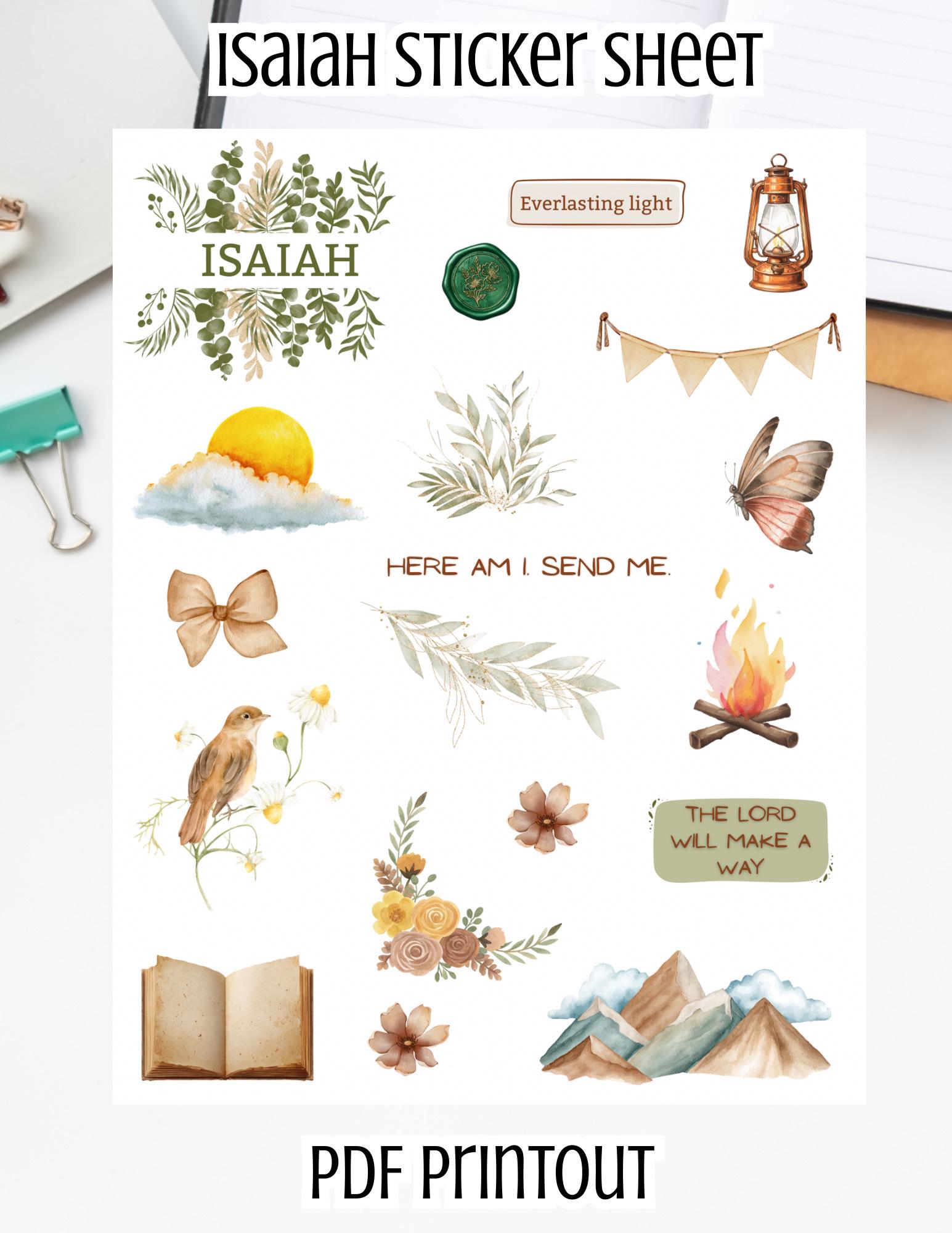 Printable Bible Journaling Stickers ISAIAH - Etsy