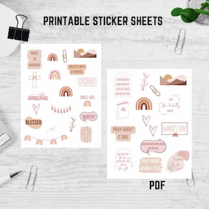 bible sticker printout | PDF print | printable bible stickers | PDF books of the bible | bible stickers DIY | Bible journaling stickers