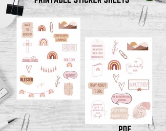 bible sticker printout | PDF print | printable bible stickers | PDF books of the bible | bible stickers DIY | Bible journaling stickers