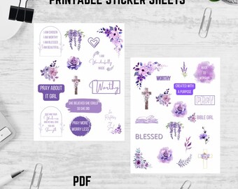 bible sticker printout | PDF print | printable bible stickers | PDF books of the bible | bible stickers DIY | Bible journaling stickers