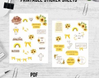 bible sticker printout | PDF print | printable bible stickers | PDF books of the bible | bible stickers DIY | Bible journaling stickers