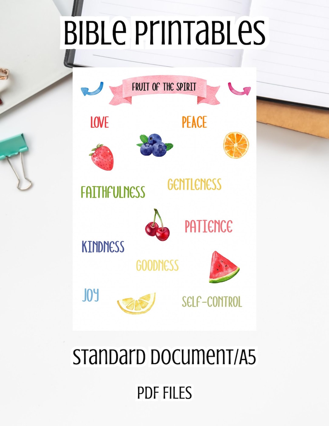 Fruit of the Spirit Bible Sticker Printout | PDF Print | Printable ...