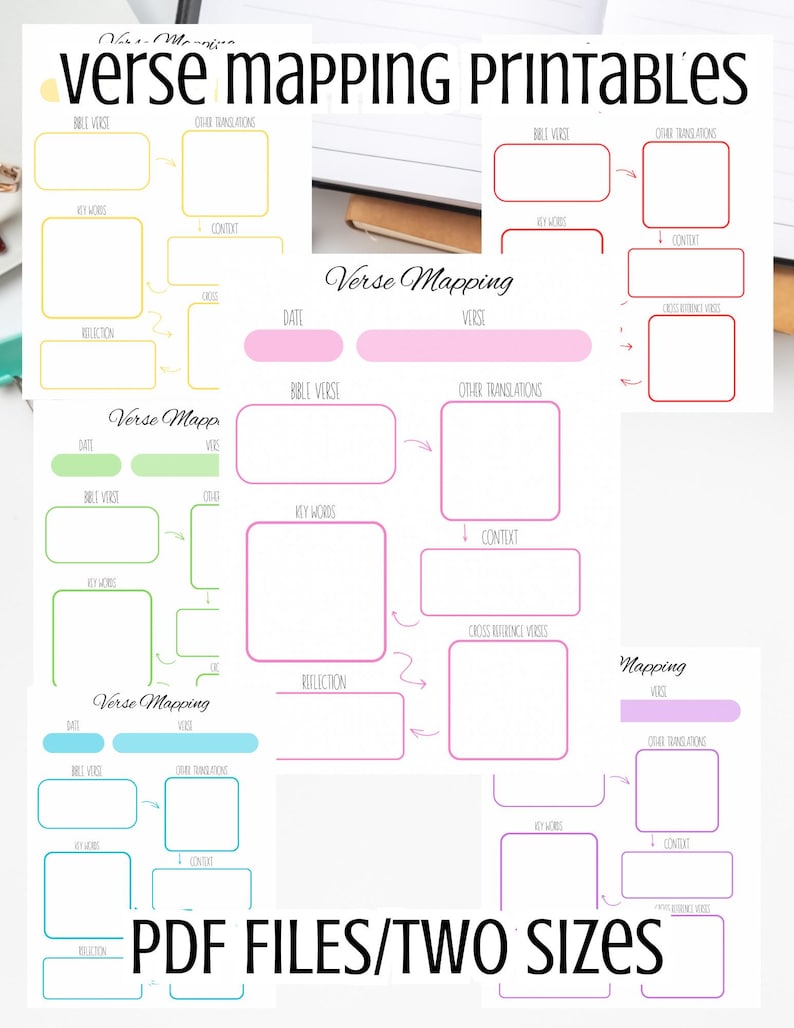 Printable Verse Mapping Color Worksheet Bible Study Page - Etsy