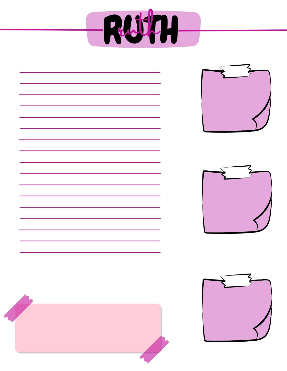 RUTH Bible Study Binder Print Out | PDF Print | Prayerful Woman ...