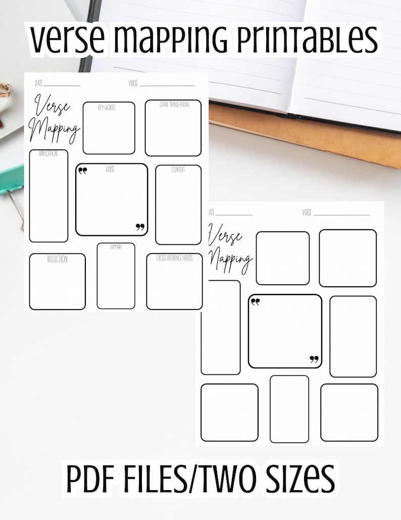 Printable Verse Mapping Worksheet Bible Study Page - Etsy