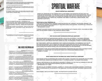 Spiritual warfare war binder loaded bible printout with scriptures prompts | Pdf print | tip in| bible study binder DIY | Starter kit