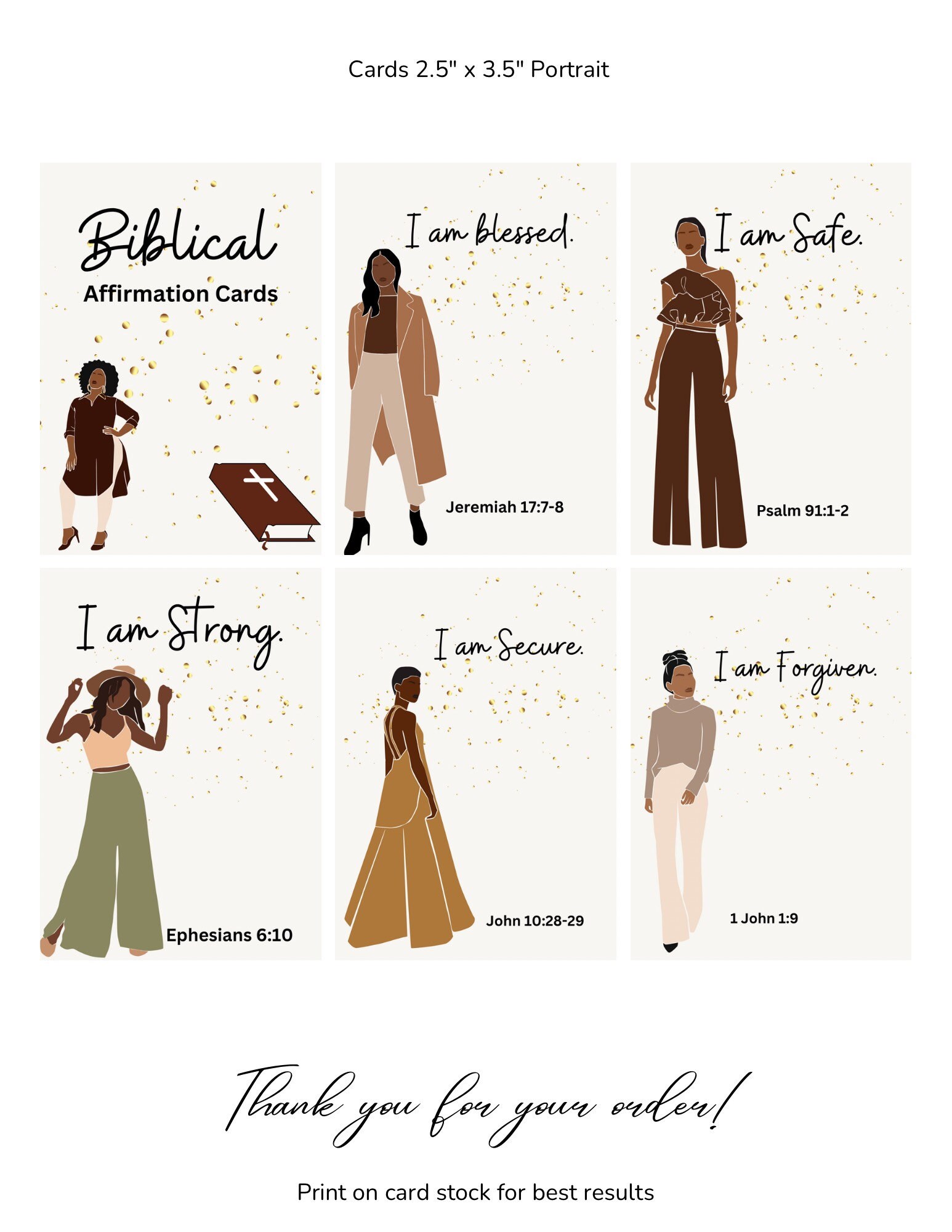 Biblical Affirmation Card | Printable Affirmation Cards PDF | Scripture ...