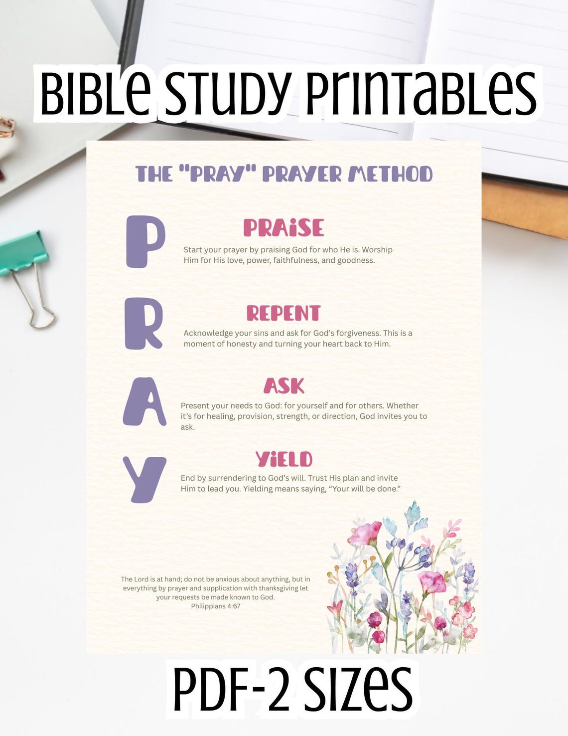 War Binder Loaded Bible Printout With Scriptures Prompts | PDF Print ...