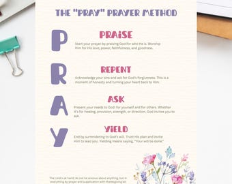 war binder loaded bible printout with scriptures prompts | PDF print | tip in | PRAY method | bible study binder DIY | Starter kit
