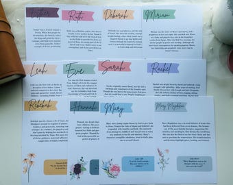Women Of the Bible war binder loaded bible printout with scriptures prompts | PDF print | tip in | bible study binder DIY | Starter kit