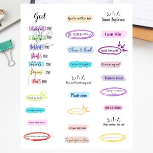 scripture bible sticker printout | PDF print | printable bible stickers | PDF books of the bible | bible stickers| Bible journaling stickers