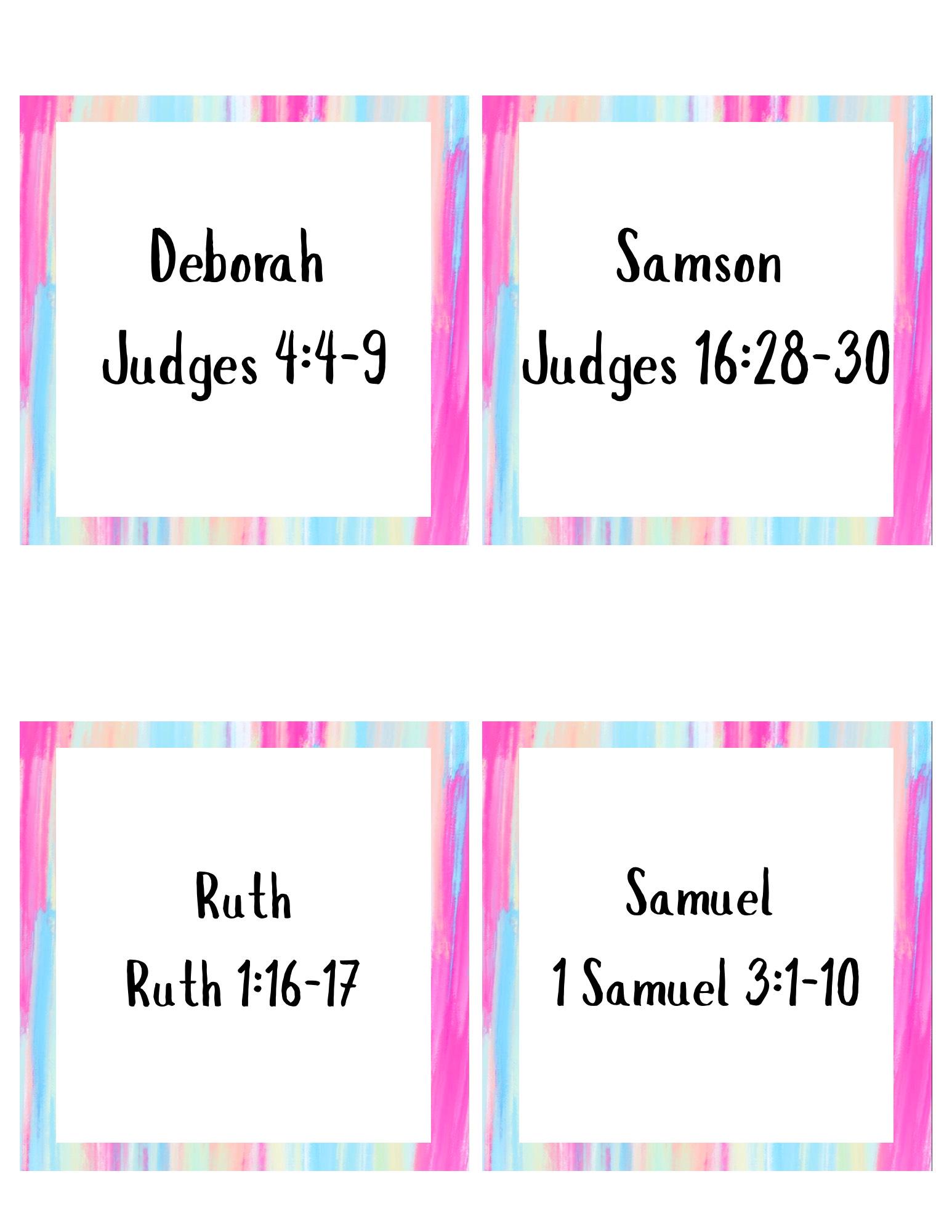 30 Characters of Bible Cards Printout 30 Cards | PDF Print | Prayerful ...
