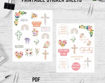 bible sticker printout | PDF print | printable bible stickers | PDF books of the bible | bible stickers DIY | Bible journaling stickers