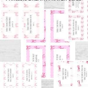 Stampa di 30 biglietti di preghiera per il respiro / stampa PDF / donna in preghiera / elenco di preghiere stampabile / elenco PDF / biglietti della Bibbia fai da te