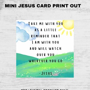 MINI Jesus Hintergrundkarte | druckbare Karten PDF | Schriftkarten