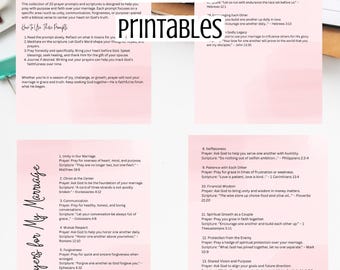 GEBEDEN voor mijn HUWELIJK met oorlogsmap geladen bijbelafdruk met aanwijzingen voor de Schriften | Pdf-afdruk | tip in| bijbelstudiemap DIY | Starterspakket