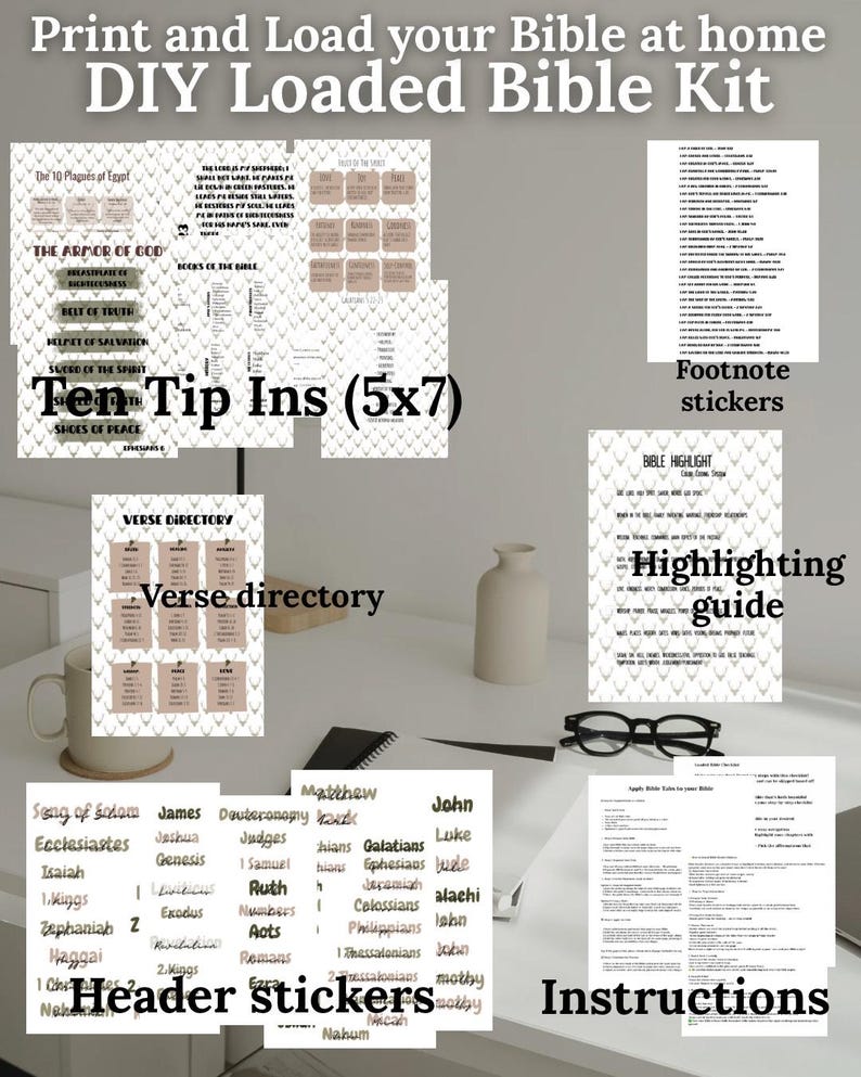 Deer Hunting Complete Loaded Bible Printout Kit | Tip Ins, Headers and ...
