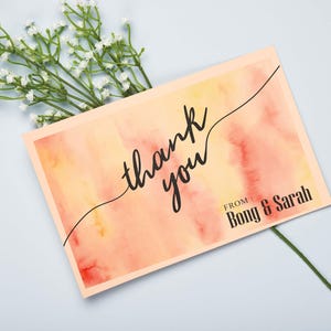 Danksagungskarten | Elegante personalisierte Dankesnotizen für Gäste | Minimalistisches Post-Wearing Briefpapier Kundenspezifische Bevorzugungen