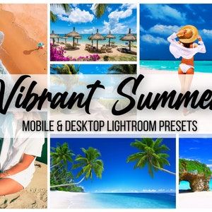 10 LIGHTROOM Presets, Vibrant Beach, Bright Preset, Mobile Lightroom Preset, Instagram Filter, White Light Airy, Desktop preset, Blogger