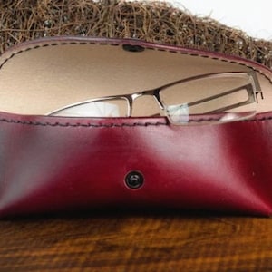 Étui à lunettes marron, cadeau pour fille, étui à lunettes en cuir, étui à lunettes de soleil