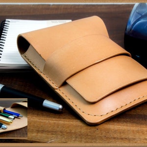 12 Slots Black/ Brown PU Leather Fountain Pen Case Organizer Bag Portfolio,  Business Style Protective Sleeve Cover Pen Holder Divider Slot 