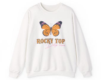 Monarch Butterfly Rocky Top Crewneck Sweatshirt | Tennessee inspired