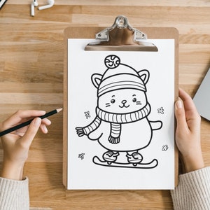 Bold and Easy Coloring Book, Cozy Cold Winter Snowy Scenes Coloring ...