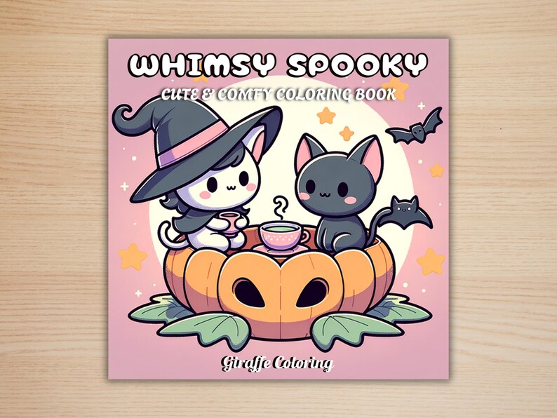 Whimsy Spooky Coloring Book, 40 Whimsical Coloring Pages, Free PNG Cover, Halloween Coloring Pages, Cute Creepy Procreate Fun for Adults