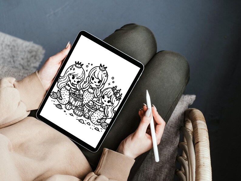 Bold and Easy Coloring Book, Mermaid Life Coloring Pages, Cute Cozy Underwater Scenes Coloring, Relaxing Activity for Adults, Stress Relief