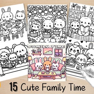 Bold and Easy Coloring Book, Hygge Family Days Coloring Pages, Comfy Romantic Moments Coloring, Relaxing Activity for Adults, Stress Relief