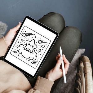 Bold and Easy Coloring Book, Cute Cozy Star Coloring Pages, Comfy Fuzzy Sky Coloring, Relaxing Activity for Adults and Kids, Stress Relief