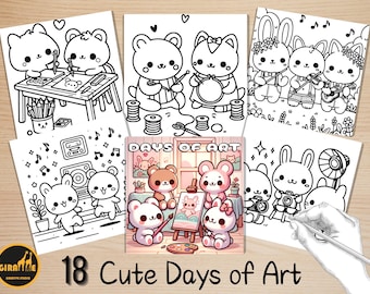 Bold and Easy Coloring Book, Hygge Art Days Coloring Pages, Comfy Hobbies Moments Coloring, Relaxing Activity for Adults, Stress Relief