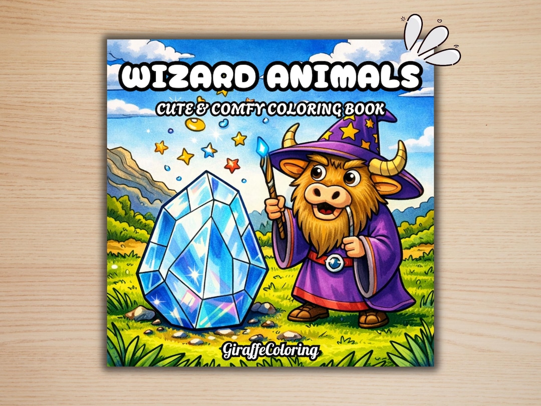 Wizard Animals Coloring Pages, Fantasy Bold and Easy Coloring Book ...